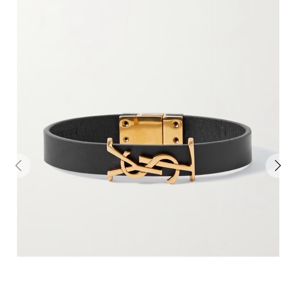 Saint Laurent Jewelry - Women's Saint Laurent OPYUM YSL leather bracelet made in Italy
